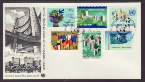 UN Vienna 1-6 Regular Issues Geneva U/A FDC