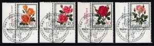 Switzerland B410-B413 used stamps superb cancels Pro Juventute flowers roses