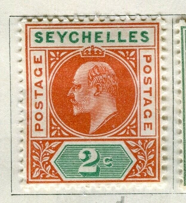 SEYCHELLES; 1906 early Ed VII issue fine Mint hinged 2c. value