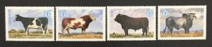 Zambia 1987 #418-21, World Food Day-Cows, MNH.