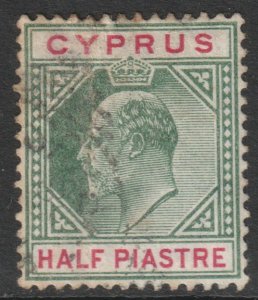 Cyprus Scott 50 - SG62, 1904 Multiple Crown 1/2pi used