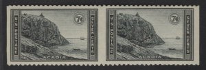 #746a Imperforate Between Pair XF OG NH HANDSTAMP ON REVERSE