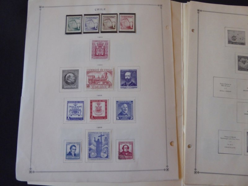 Chile 1949-1980 Mint/Used Stamp Collection on Album Pages