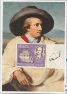 62738  - PARAGUAY - POSTAL HISTORY: MAXIMUM CARD 1966 - LITTERATURE: Goethe