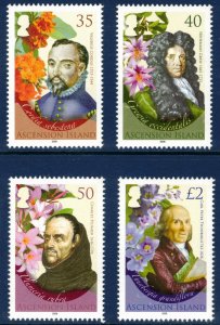 ASCENSION 2008 Botanists and Plants; Scott 953-56, SG 1016-19; MNH