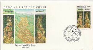 Marshall Islands-Burma Road Conflicts Fdc
