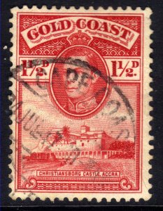 Gold Coast 1938 - 43 KGV1  1  1/2d Scarlet Used SG 120a ( K1135 )