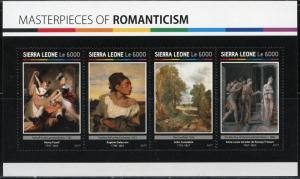 SIERRA LEONE  2017 MASTERPIECES OF ROMANTICISM SHEET MINT NH