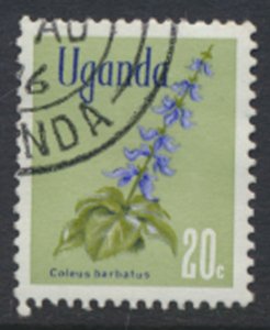 Uganda  SC# 134   SC# 118  Used  Flowers 1969   see scan