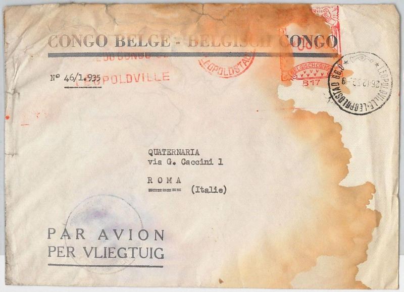 Congo Belge / Belgian Congo POSTAL HISTORY - COVER with nice MECHANICAL POSTMARK