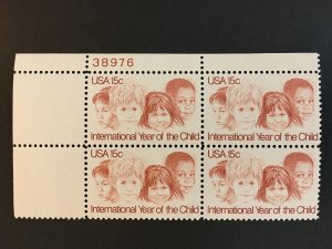 Scott # 1772 International Year of the Child - IYC, MNH Plate Block of 4