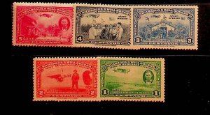 NICARAGUA Sc C236-40 NH ISSUE OF 1939 - FLIGHT TO MANAGUA