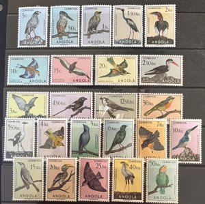 DP Stamps Angola 1951 SC 333-356 MLH Set Birds