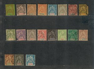 French Guiana Sc#32-50 M+U/H/F-VF, #39 Has Crease, Perf 14x13 1/2, Cv. $400.65