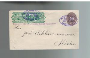 1886 Queretaro Mexico Wells Fargo Express Mail Cover