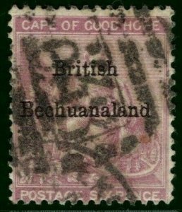 British BECHUANALAND QV Stamp SG.7 6d Purple (1885) Used FU Cat £38 LBLUE62