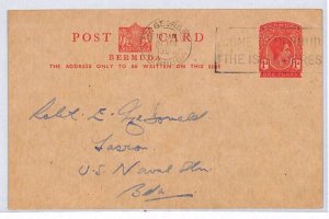 BERMUDA US NAVY KGVI Postal Stationery Card *RADIO SOCIETY* Hamilton 1954 PJ98