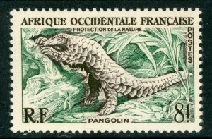 French Colony 1955 French West Africa Lizard Sc #63 MNH H313 ⭐⭐