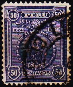 Peru. 1924 50c S.G.446 Fine Used