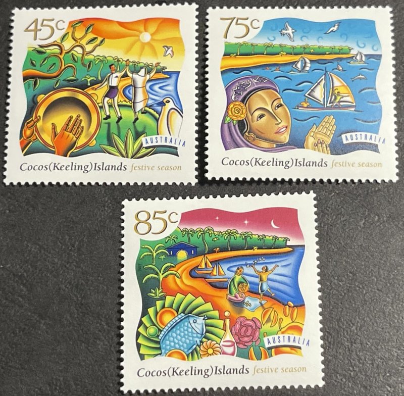 COCOS ISLANDS # 323-325-MINT NEVER/HINGED---COMPLETE SET----1997