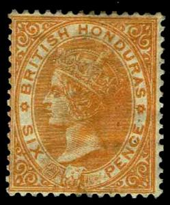 1885 British Honduras #16 QV Watermark 2 - OGLH - VF - CV$240.00 (ESP#3140)