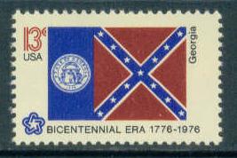 U.S. 1636 13c Georgia Flag Fine MNH