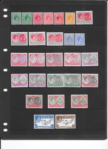 ST.KITTS-NEVIS SG68/77c 1938-50 SET + VARIOUS SHADES/PERFS MTD MINT