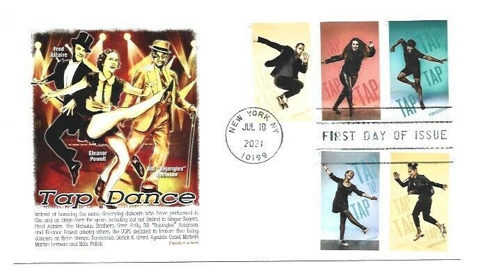 5609-13 Tap Dance on one, Panda Cachets FDC
