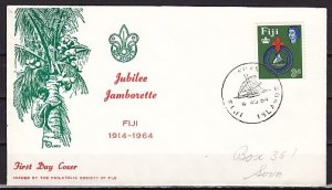 Fiji, Scott cat. 207 ONLY. Scouting 50th Anniversary issue. First day cover. ^