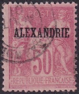 French Offices Alexandria 1899 Sc 12a used type I