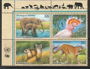 1997 UN-NY - Sc 703a - MNH VF - PB UL - Endangered species