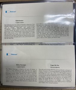 100 STAMPS OF 50 STATES CMPLT SET 50 BIRDS/FLOWERS IN ALBUM & 50 STATES STAMPS *