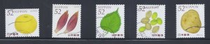 Japan 2016 Fruits & Vegetables Complete Used Set 52Y Sc# 3993 a-e