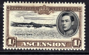 Ascension Island 1938 - 53 KGV1 1/-d Black & Sepia MM SG 44a ( L698 )