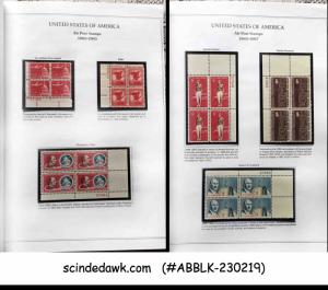 UNITED STATES 1957-1976 AIR POST STAMPS BLK OF 4 MNH IN A FOLDER