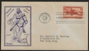 #894 TIMBERLINE LODGE ORG, Dispatched Pony Express JUN/28/42 Cachet (A768)