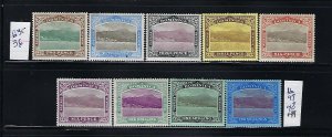 DOMINICA SCOTT #37-44 (NO #45)/46 -1907-20 (PARTIAL SET)  WMK 3- MINT HINGED