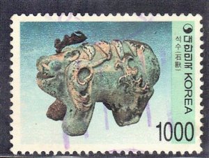 KOREA SC# 1855 ** USED**  1000w  1996-98  SOLSU STONE CARVING  SEE SCAN