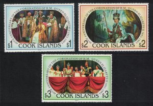 Cook Is. 40th Anniversary of Coronation 3v 1993 MNH SG#1328-1330