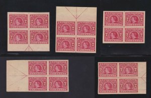 US 371 2c Alaska-Yukon Issue Margin Arrow & Centerline Block XF OG H/ LH SCV$460