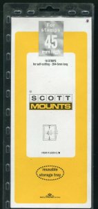 Scott / Prinz Pre-Cut 45 High Strips 264mm Long Stamp Mounts 264x45 Clear