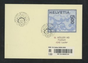 2000 SWITZERLAND, Pizzo di San Gallo Single on official cover, Used FDC