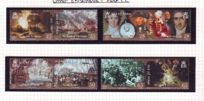 Isle of Man Sc 1082-5 2005 Trafalgar stamp set mint NH