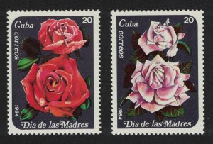 Caribic Roses Mothers' Day 2v 1984 MNH SG#3011-3012