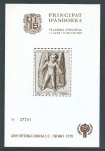 Andorra Spanish #113A NH Int'l Year of Child SS