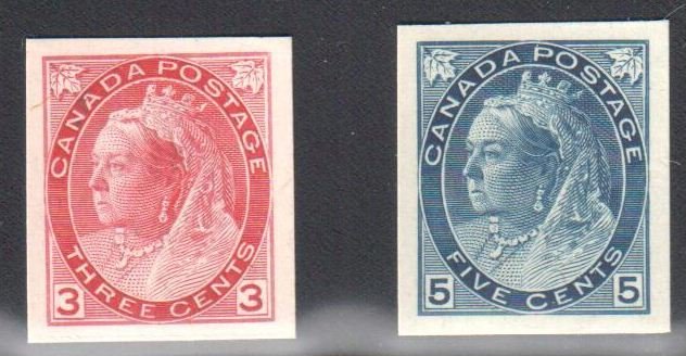 Canada #78p + 79p XF Select Proof on Card