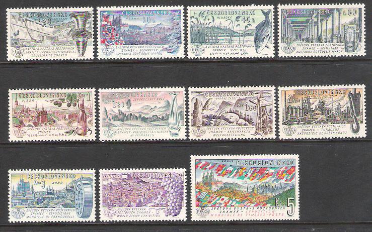 Czechoslovakia 1070-80 Mint Set - PRAGA 1962 Stamp Expo