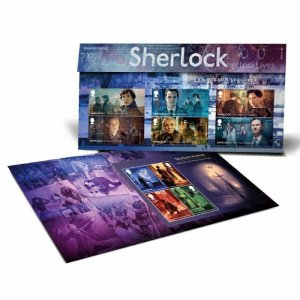 Royal Mail - Sherlock - Presentation Pack - With UV light details - MNH