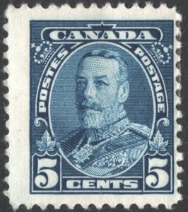 Canada SC#221 5¢ King George V Single (1935) MHR