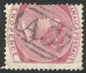 JAMAICA 1870 Scott 8 2d rose CC Wmk, F,  A57  Montego Bay Postmark/Cancel